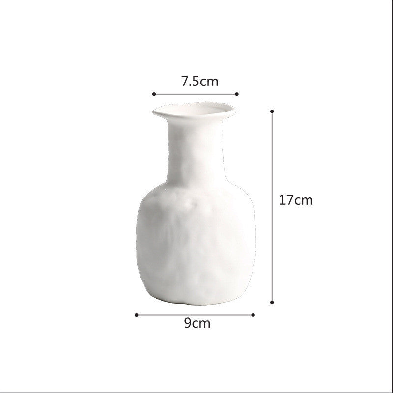 Scandinavian Style Simple Primitive Ceramic Vase – Decorative Ornament