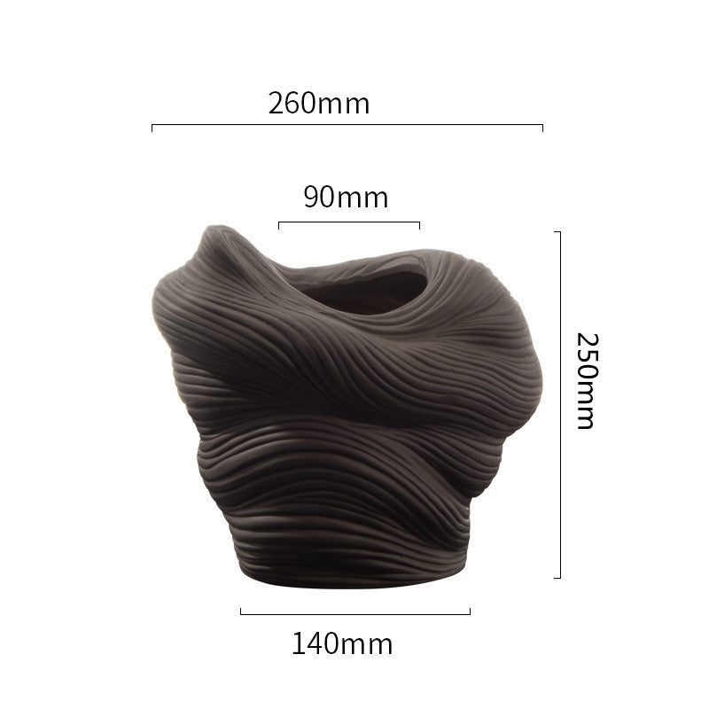 Modern Minimalist Ceramic Vase – Handmade Floral Handicraft