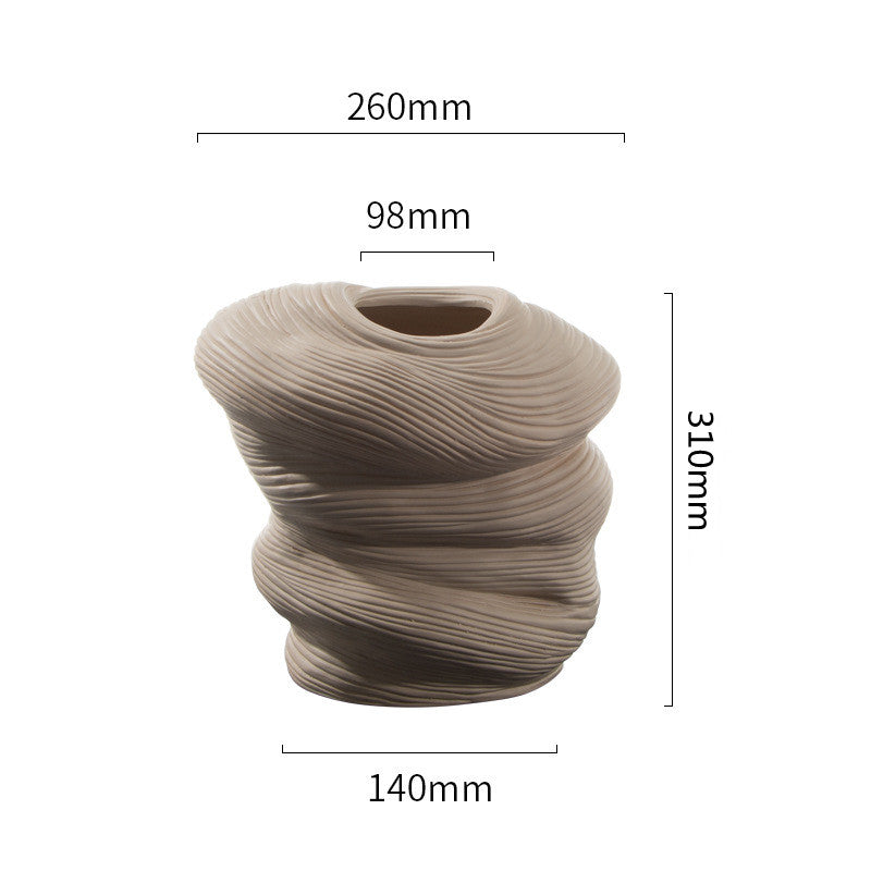 Modern Minimalist Ceramic Vase – Handmade Floral Handicraft