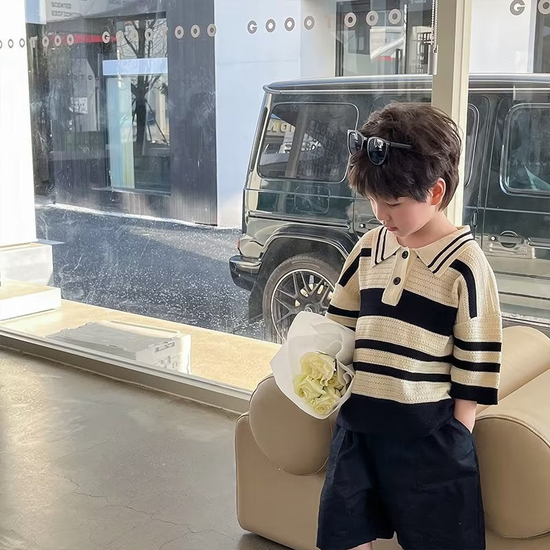 Boys Summer Short-Sleeved Polo T-Shirt