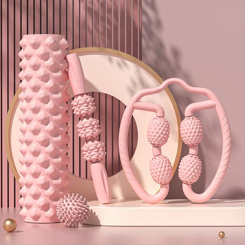 Spiked Club Muscle-Relaxing Tool Massage Fitness Roller – Foam Roller & Ring Massager