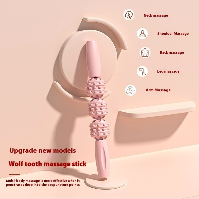 Spiked Club Muscle-Relaxing Tool Massage Fitness Roller – Foam Roller & Ring Massager