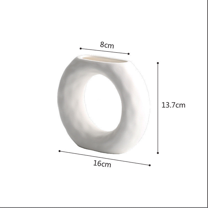 Scandinavian Style Simple Primitive Ceramic Vase – Decorative Ornament