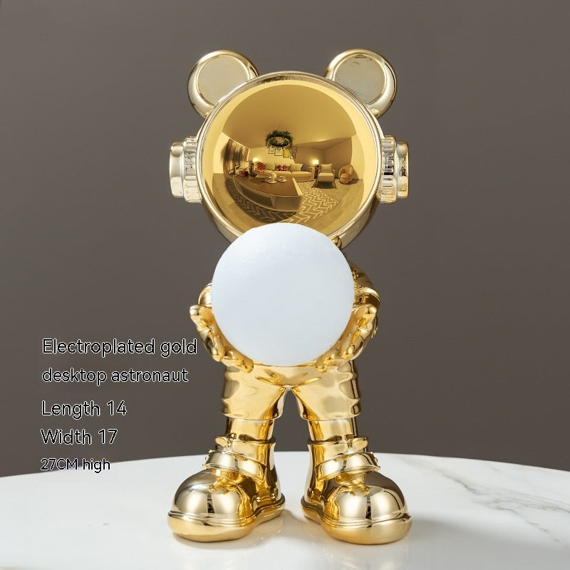 Desktop Space Bear Decoration Moon Night Light – Modern Home Decor
