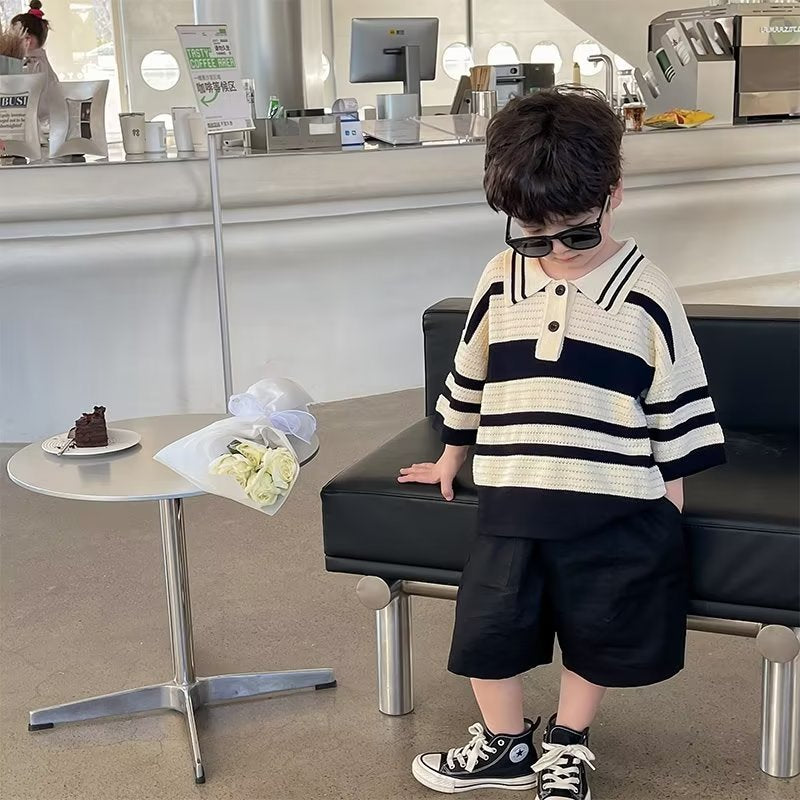 Boys Summer Short-Sleeved Polo T-Shirt