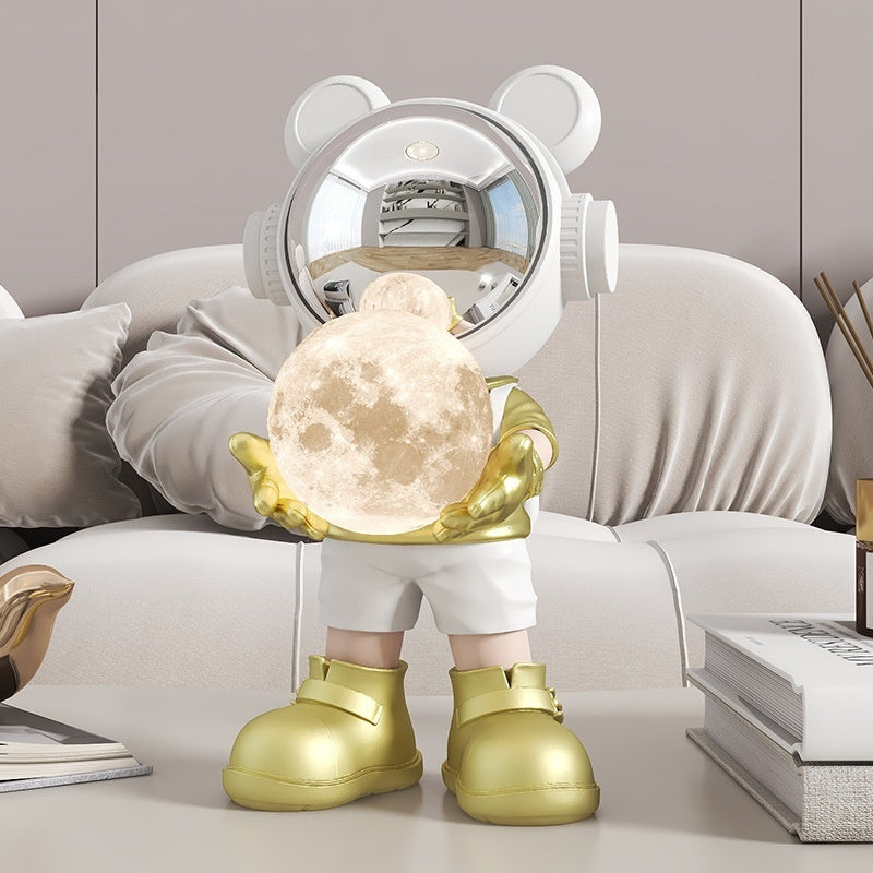 Desktop Space Bear Decoration Moon Night Light – Modern Home Decor