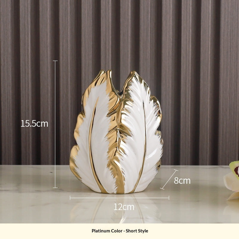 Ceramic Vases Home Decor Items – Modern Minimalist Electroplated Vase