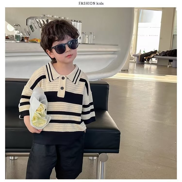 Boys Summer Short-Sleeved Polo T-Shirt
