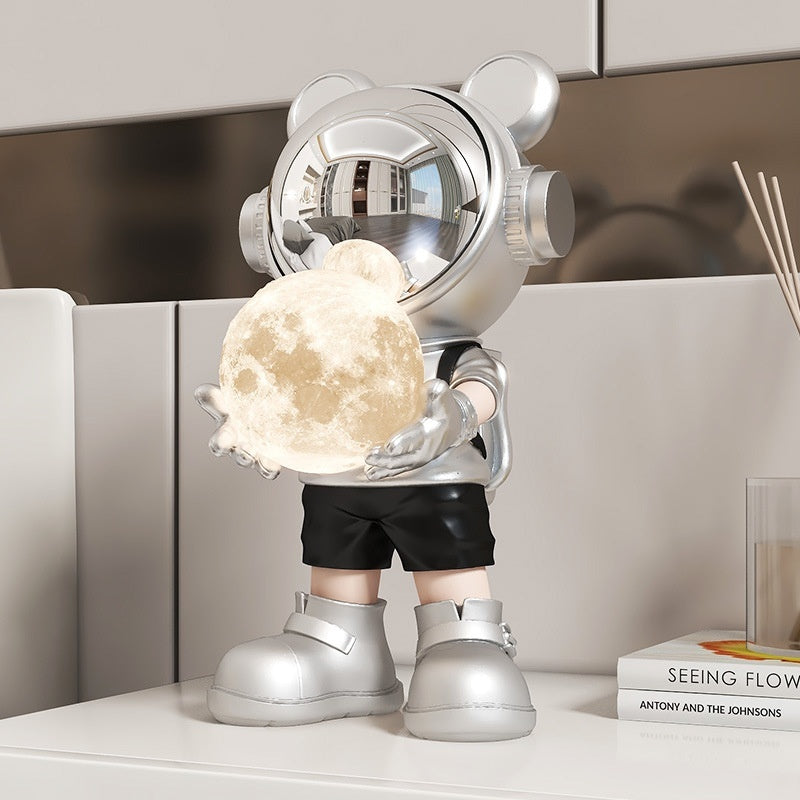 Desktop Space Bear Decoration Moon Night Light – Modern Home Decor