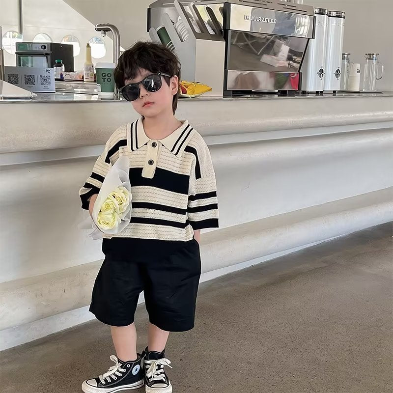 Boys Summer Short-Sleeved Polo T-Shirt