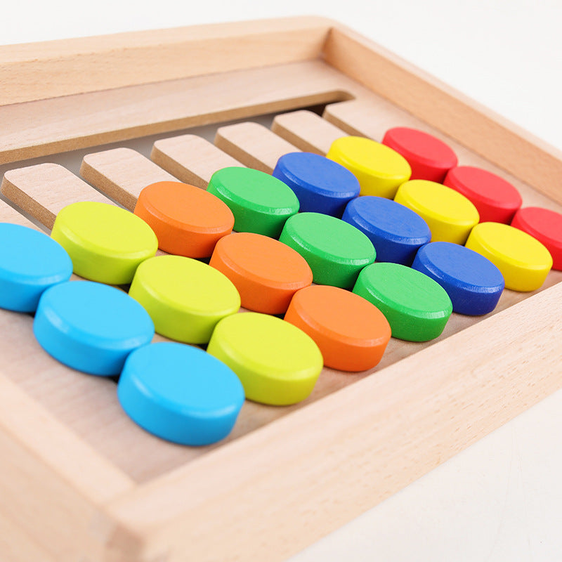 Wooden Seven-Color Early Childhood Logic Thinking Educational Toy
